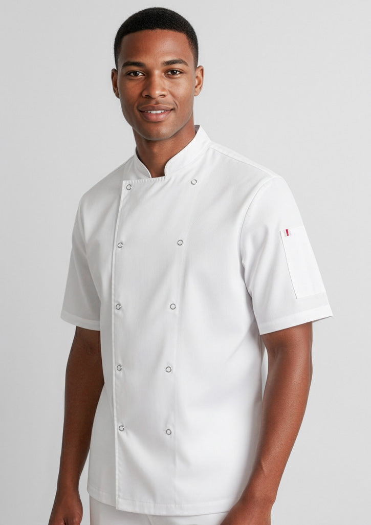 Mens Zest Short Sleeve Chef Jacket