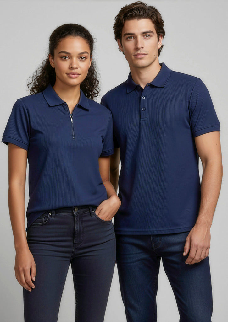 Mens Micro Waffle Short Sleeve Polo
