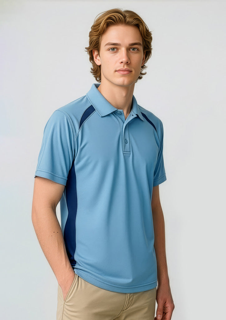 Mens Splice Short Sleeve Polo