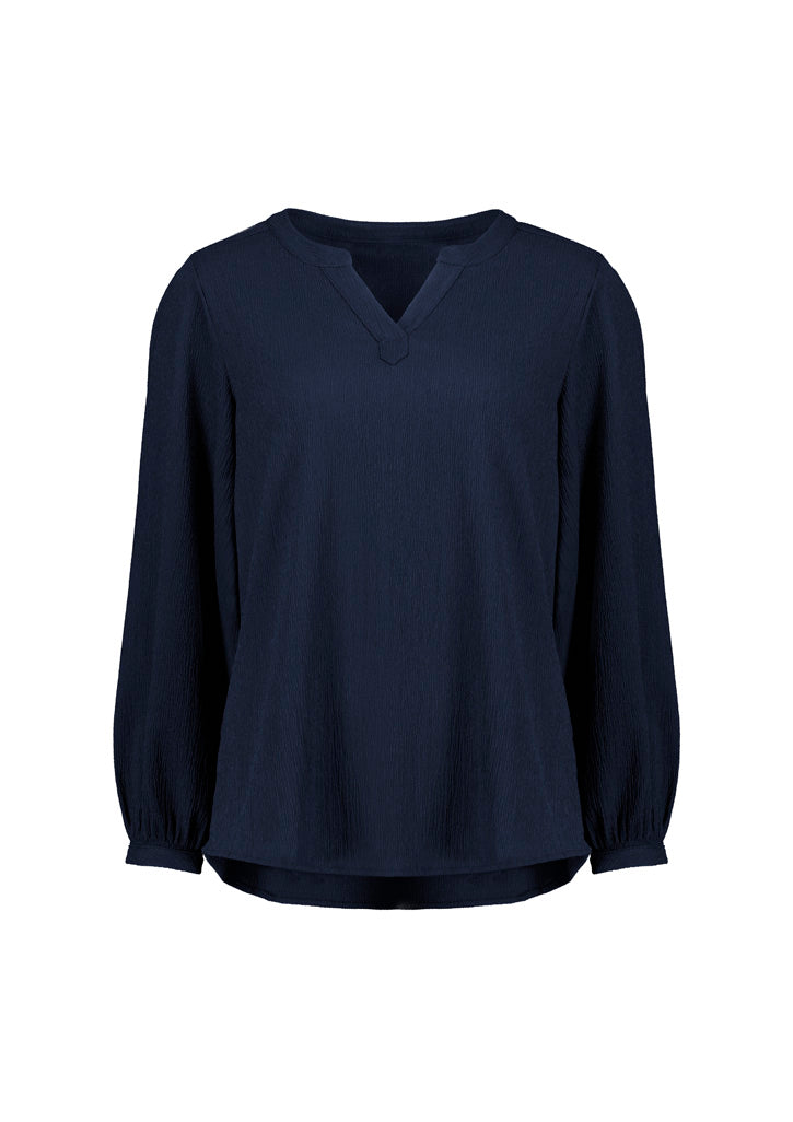 Womens Ruche Long Sleeve Blouse