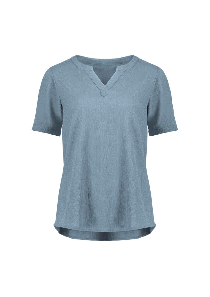 Womens Ruche Short Sleeve Blouse