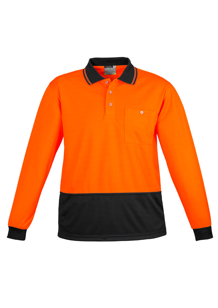 Unisex Hi Vis Basic Long Sleeve Polo
