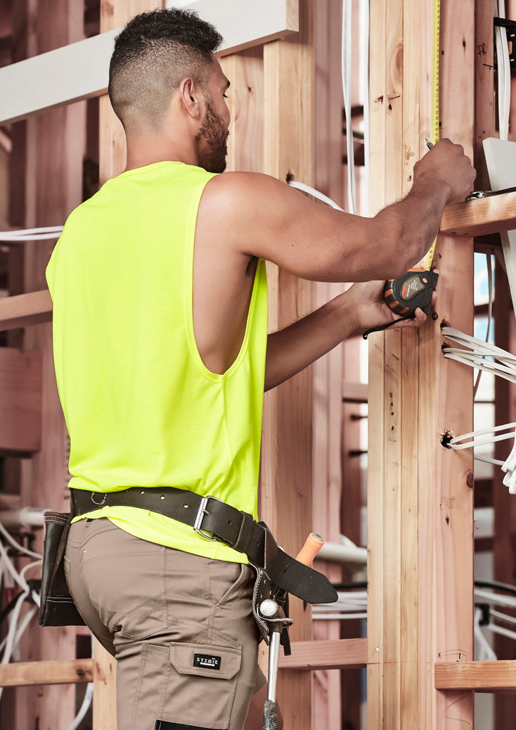 Mens Hi Vis Sleeveless Tee