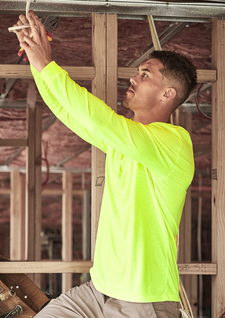 Mens Hi Vis Long Sleeve Tee
