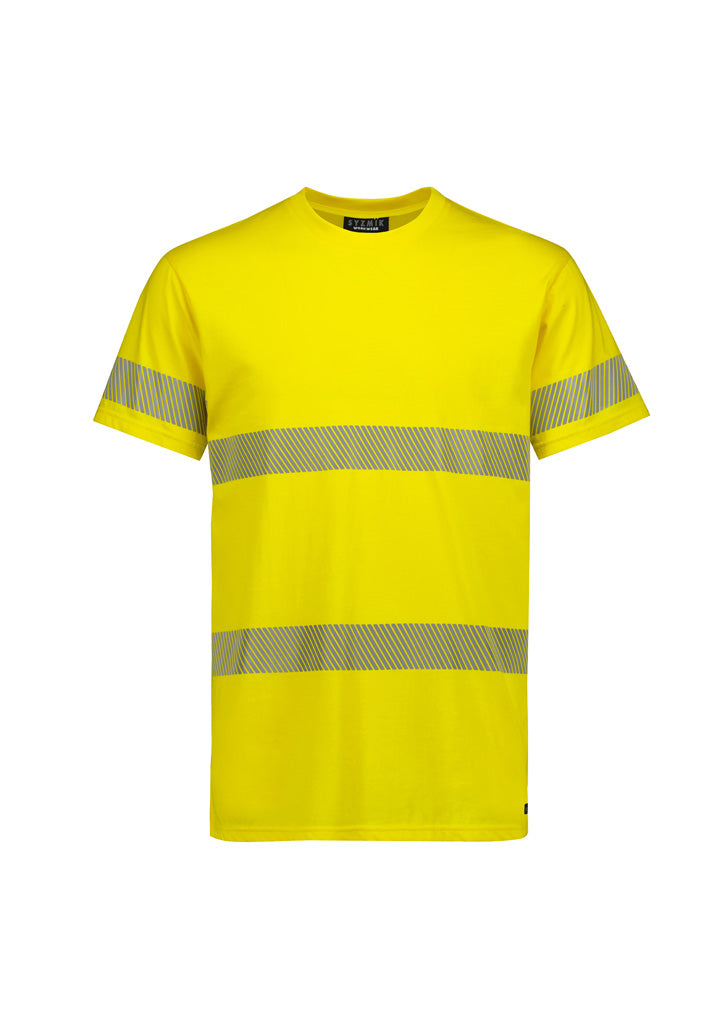 Mens Hi Vis Segmented Tape Cotton Tee