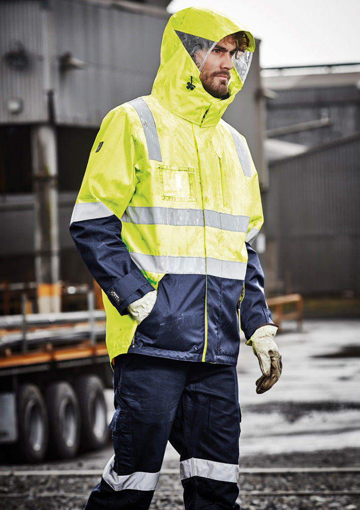 Mens Hi Vis 4 In 1 Waterproof Jacket